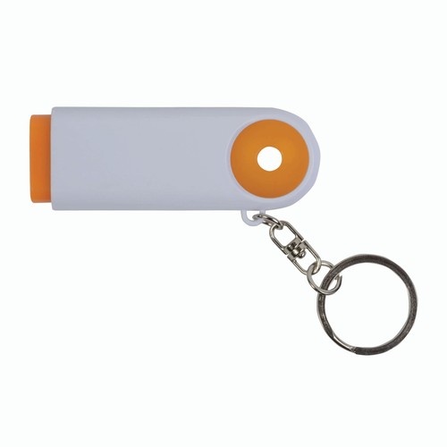 Portachiavi in plastica con gettone per carrello della spesa e luce a 2 led Portachiavi in plastica con gettone per carrello della spesa e luce a 2 led