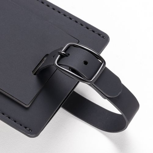 Etichetta per bagagli in soft PU. Con cartoncino interno per nome e dati di contatto Etichetta per bagagli in soft PU. Con cartoncino interno per nome e dati di contatto