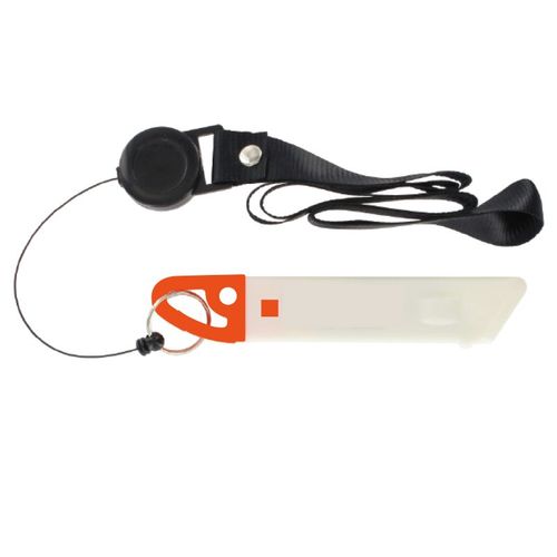 LANYARD KNIFE WITH AUTO-RETRACTABLE BLADE