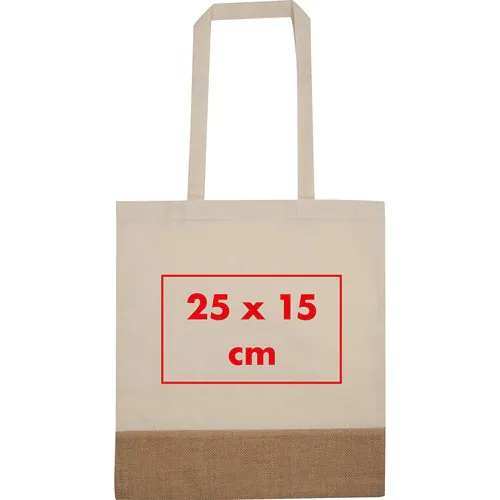 Shopper con fondo in juta DOREEN