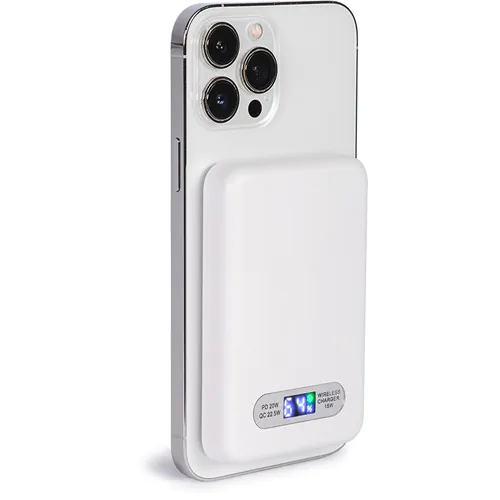5000mAh USB AND WIRELESS CHARGER IN RECYCLED ABS PLASTIC