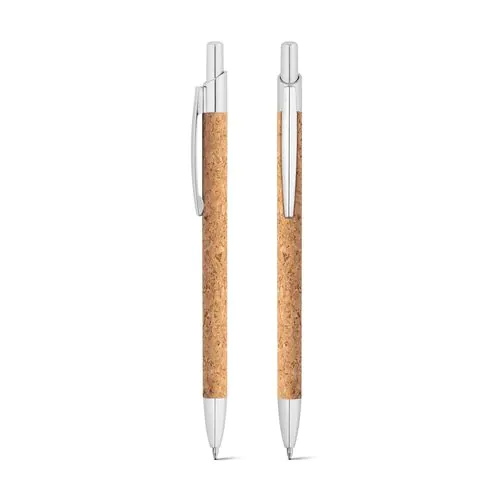 NATURA. Penna a sfera in sughero e alluminio riciclato (100% rAL) con clip NATURA. Penna a sfera in sughero e alluminio riciclato (100% rAL) con clip