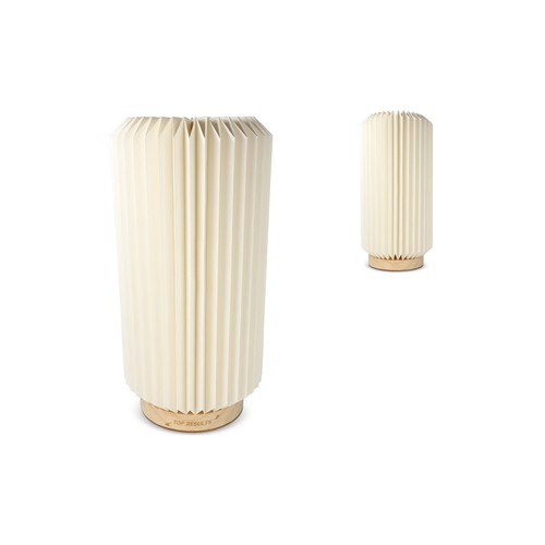 Coollux foldable paper LED lamp Aurora Tall on wooden base, 32cm Coollux foldable paper LED lamp Aurora Tall on wooden base, 32cm