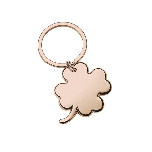 PORTE-CLÉS TRÈFLE QUATRE FEUILLES OR ROS