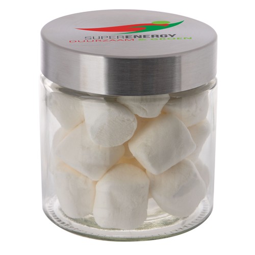 Bocal en verre de 0,9 litre, rempli de bonbons