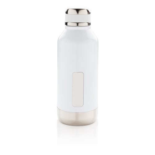 Leak proof vacuum bottle with logo plate Leak proof vacuum bottle with logo plate