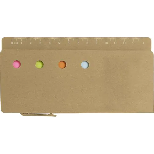 Cardboard memo holder with ruler Riva