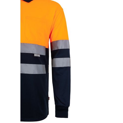 VL VULCAN. Polo bicolore (160g/m²) à manches longues, en polyester (100%) VL VULCAN. Polo bicolore (160g/m²) à manches longues, en polyester (100%)