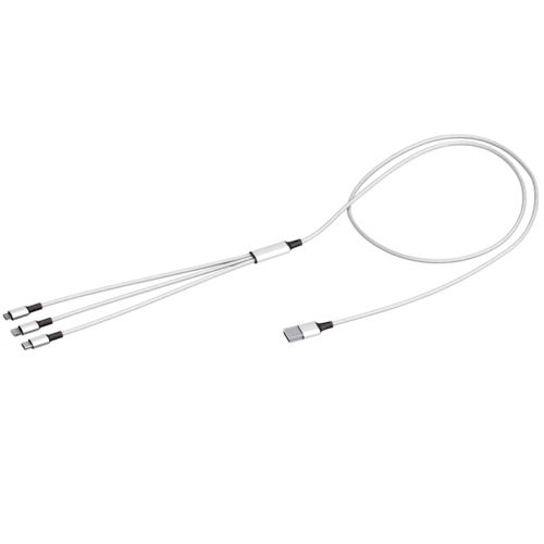 Braided - Câble avec triple connecteur