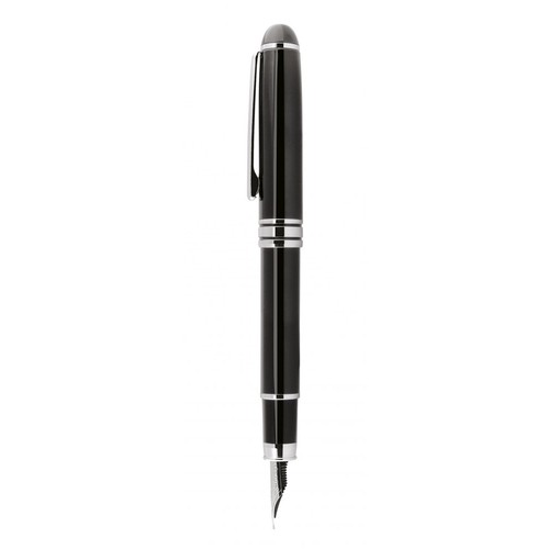 BLACK FOUNTAIN PEN - CHROMED d=13,5 mm BLACK FOUNTAIN PEN - CHROMED d=13,5 mm