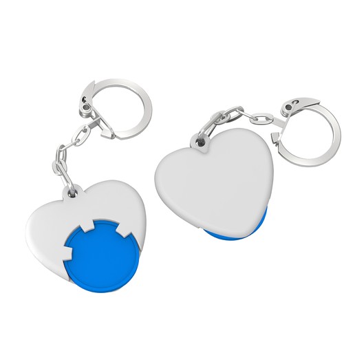 Chip holder with 1€ chip "heart"