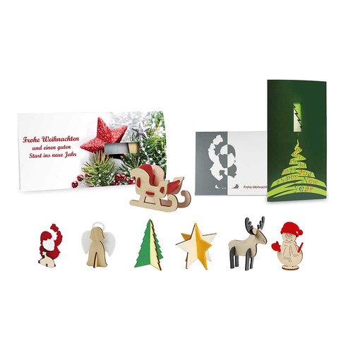 Felt Christmas-card - tree 4/0-c