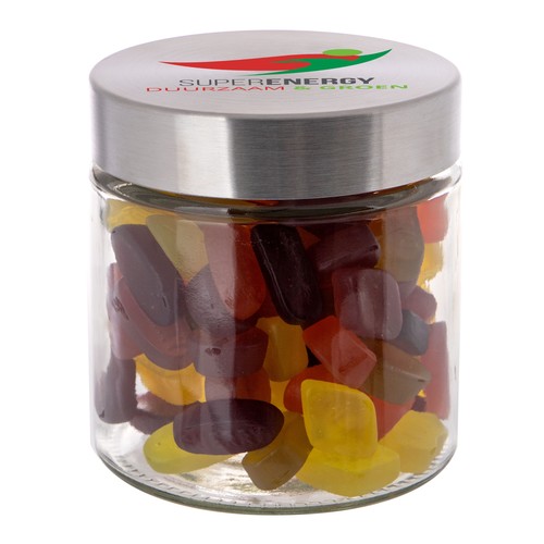 Bocal en verre de 0,9 litre, rempli de bonbons