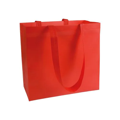 Shopper en TNT laminé, anses longues et soufflet