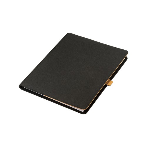 A4 block folder made of R-PET with metal closing hook A4 block folder made of R-PET with metal closing hook