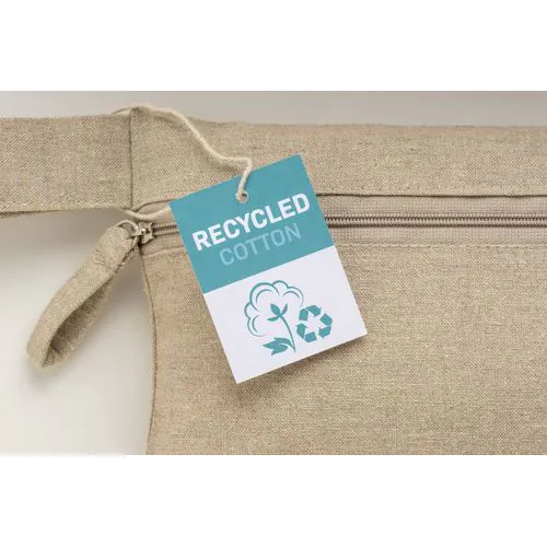 Document holder made of 180 g/m2 recycled cotton with zipper closure, GRS certified Document holder made of 180 g/m2 recycled cotton with zipper closure, GRS certified