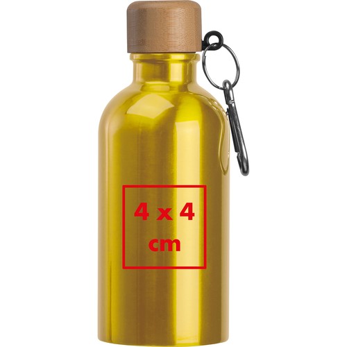 Gourde en acier inoxydable avec mousqueton, 400ml Gourde en acier inoxydable avec mousqueton, 400ml