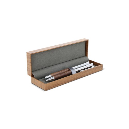 Balpen en rollerball set Walnoot hout