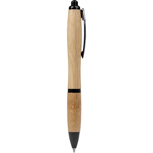 BAMBOO, METAL AND PLASTIC BALLPOINT PEN