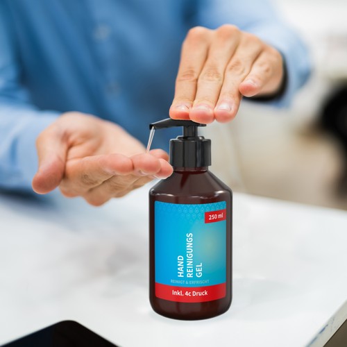 Hand Cleansing Gel antibacterial, 250 ml, Body Label (R-PET)