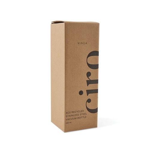 VINGA Bouteille isotherme 580 ml en acier RCS Ciro VINGA Bouteille isotherme 580 ml en acier RCS Ciro