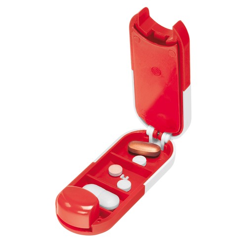 Pill box shaped as a pill