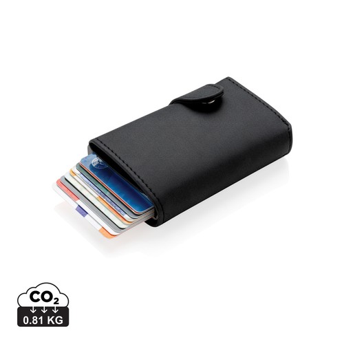 Standaard aluminium RFID kaarthouder met PU portemonnee Standaard aluminium RFID kaarthouder met PU portemonnee