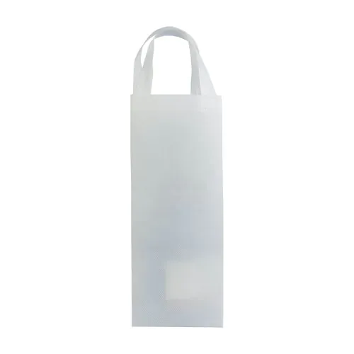 Shopper porte-bouteille en TNT 100g/m2 thermosoudé, anses longues Shopper porte-bouteille en TNT 100g/m2 thermosoudé, anses longues