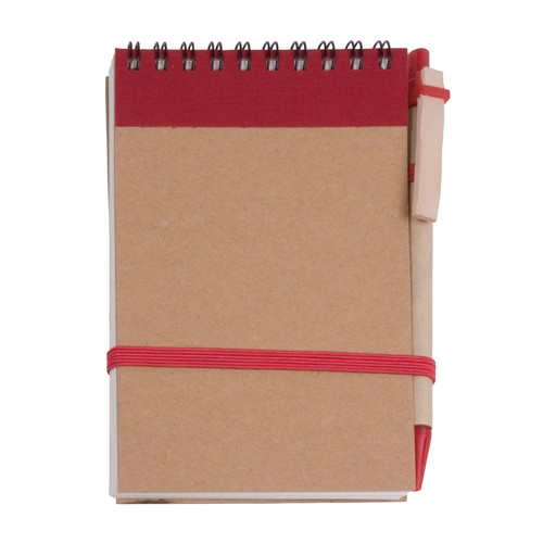Bloc notes en papier recyclable avec stylo en carton (9x14,8 cm) Bloc notes en papier recyclable avec stylo en carton (9x14,8 cm)