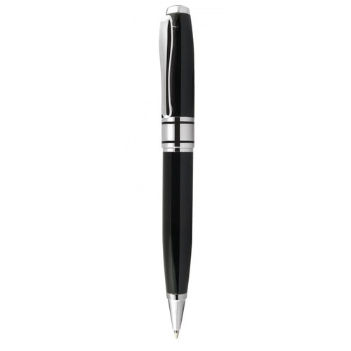 BALLPOINT PEN BLACK CHROMED SHINY BALLPOINT PEN BLACK CHROMED SHINY