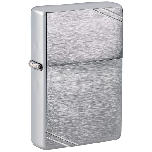 Zippo Brushed Chrome Vintage with Slashes