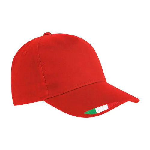 Casquette en coton, 5 panneaux avec broderie tricolore Casquette en coton, 5 panneaux avec broderie tricolore