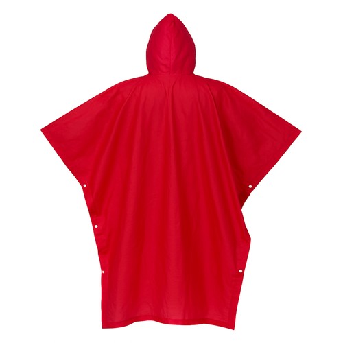 Poncho imperméable en PEVA recyclé. Emballé dans un sac en PET recyclé