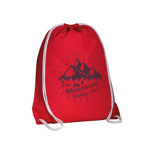 135 g/m2 cotton backpack with drawstring closure