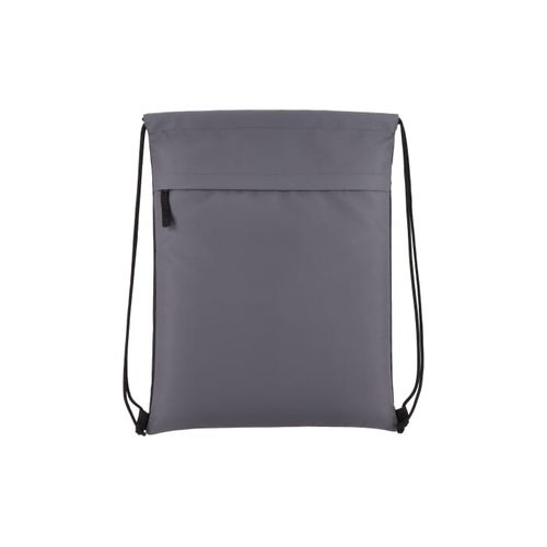 Borsa con coulisse in R-PET 600D rivestita in PU, 33 x 42 cm