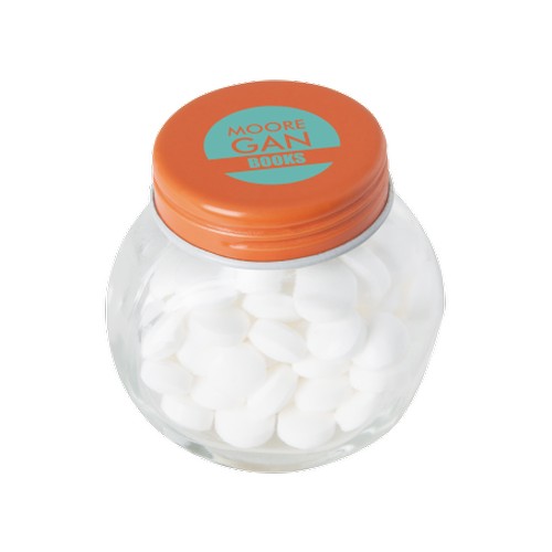 Kleine glazen pot mints