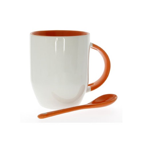 Tasse bicolore cuillère Orange Tasse bicolore cuillère Orange