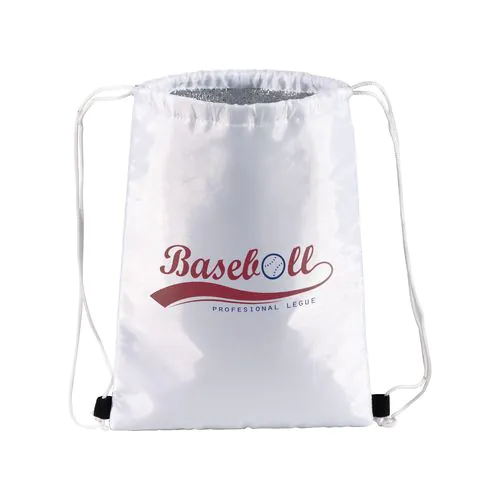 210T polyester insulated backpack with drawstring closure