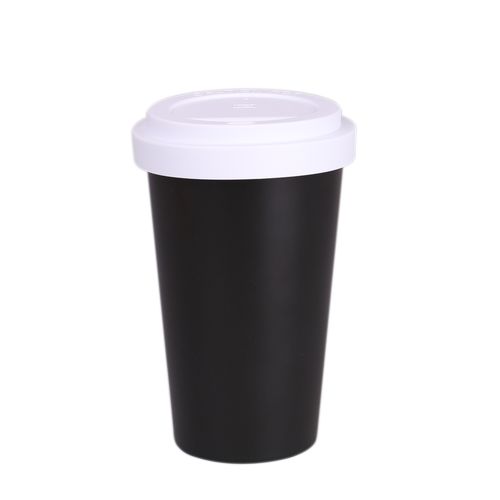 Beker Freedom Classic 280ml satijnzwart/wit Beker Freedom Classic 280ml satijnzwart/wit