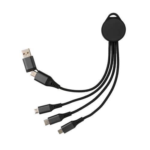 Cable de carga 6 en 1 de aluminio reciclado Terra RCS Cable de carga 6 en 1 de aluminio reciclado Terra RCS