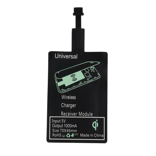 Qi wireless receiver with Micro USB connector Qi wireless receiver with Micro USB connector