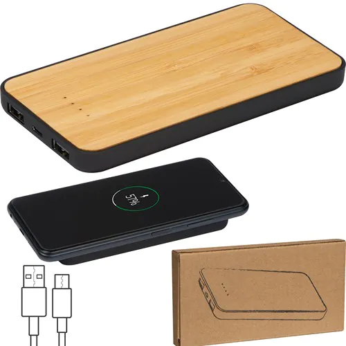 Chargeur sans fil et powerbank, 8.000 mAh Chargeur sans fil et powerbank, 8.000 mAh