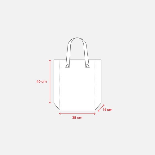 Stitched 80 g/m2 non-woven fabric foldable shopping bag with gusset and short handles Stitched 80 g/m2 non-woven fabric foldable shopping bag with gusset and short handles
