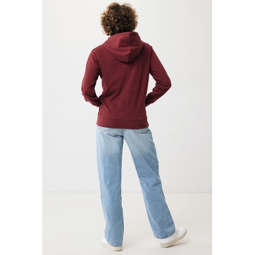 Felpa con cappuccio IQONIQ Abisko in cotone riciclato e zip