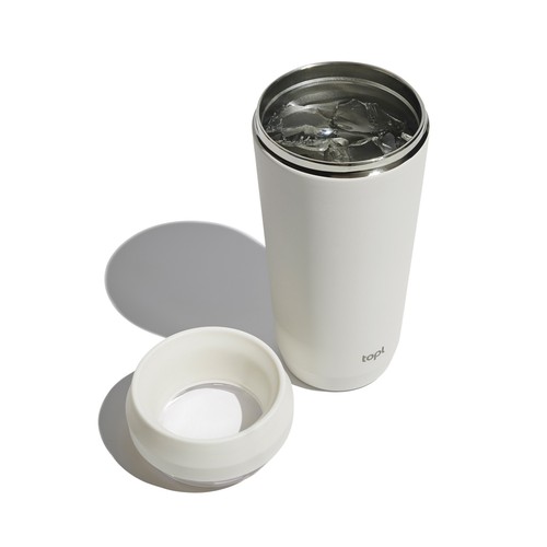 Mug 354 ml avec couvercle 360 en acier recyclé Topl Mug 354 ml avec couvercle 360 en acier recyclé Topl