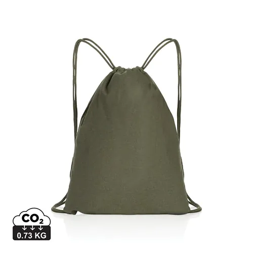 Impact AWARE™ recycled cotton drawstring backpack 145g Impact AWARE™ recycled cotton drawstring backpack 145g
