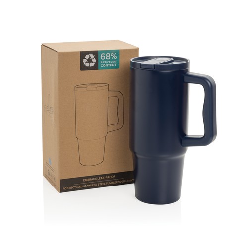 Mug 900ml étanche en acier inoxydable recyclé RCS Embrace