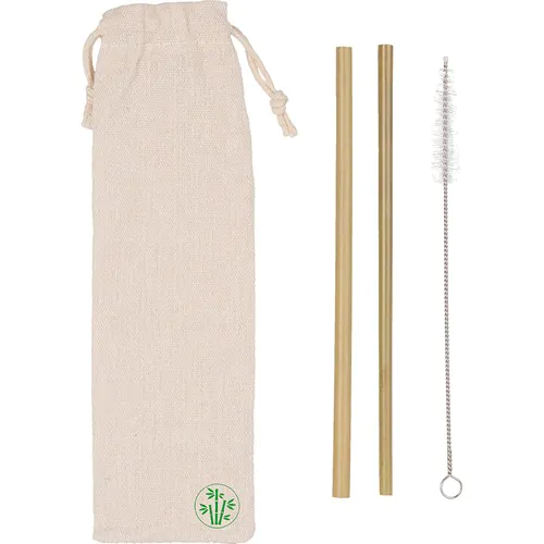 ECO-FRIENDLY STRAWS KIT IN BAMBOO, METAL AND COTTON ECO-FRIENDLY STRAWS KIT IN BAMBOO, METAL AND COTTON