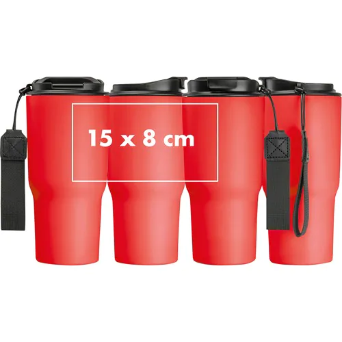 Dubbelwandige drinkbeker van rvs, 550 ml