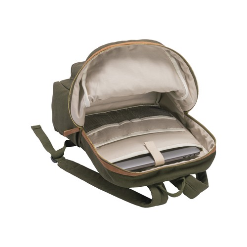 Recycled canvas backpack with padded notebook compartment Recycled canvas backpack with padded notebook compartment